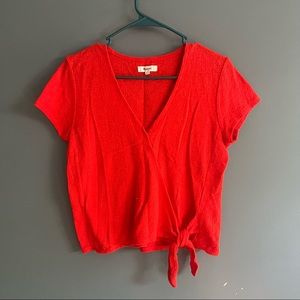 Madewell red size small summer crop top
